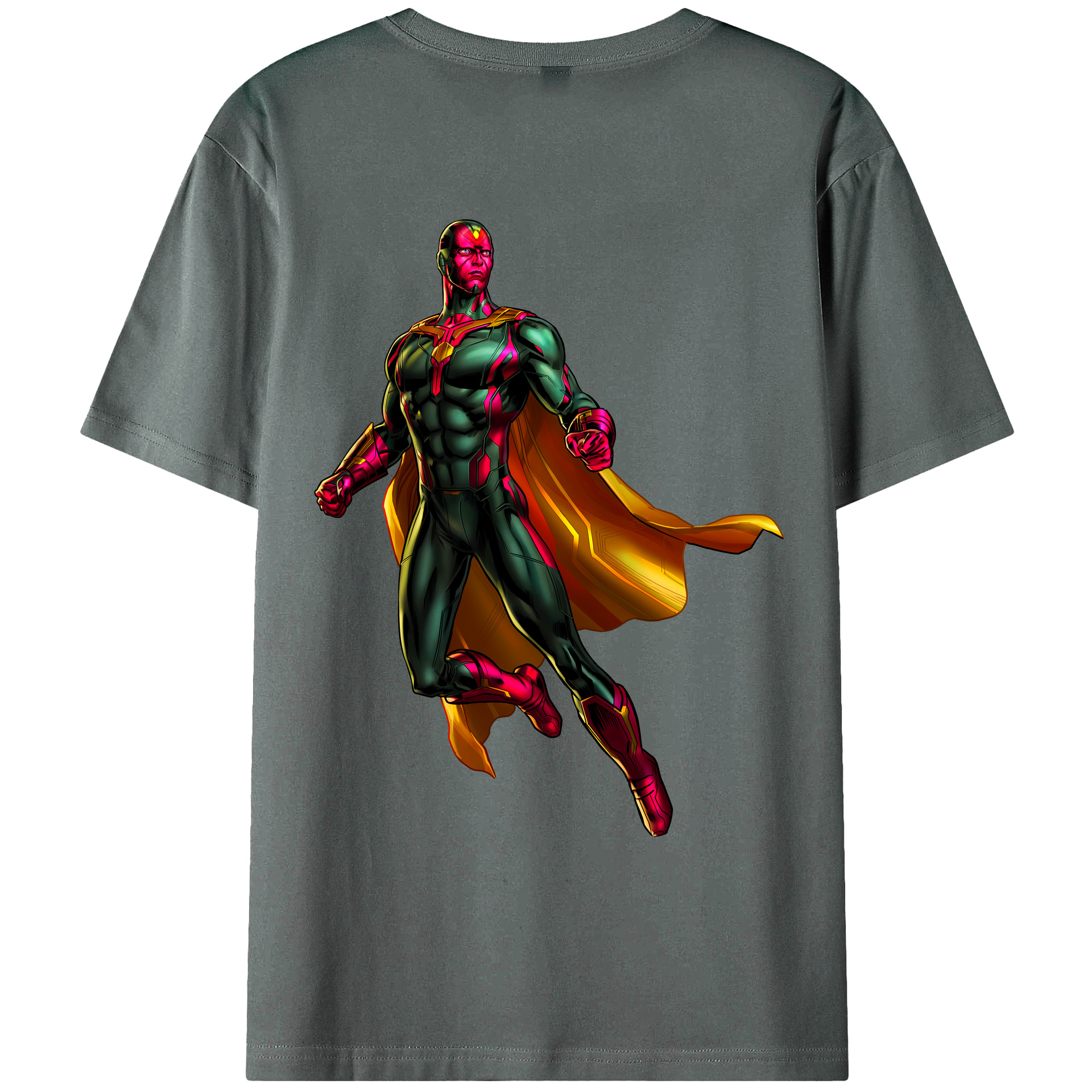 （画像用） アベンジャーズ The Avengers 綿100％ メンズ半袖Tシャツ（バックプリント） 通気性